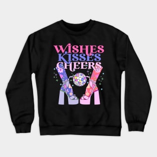 Happy New Year Retro Disco Dance Party Crewneck Sweatshirt